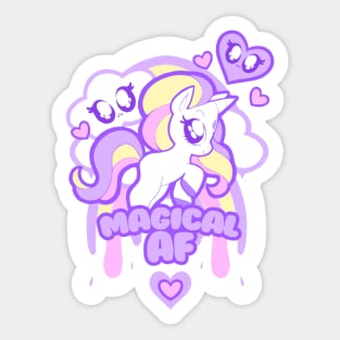 Magical AF Unicorn Sticker